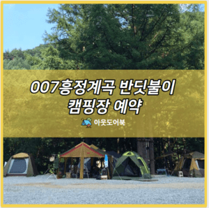 007흥정계곡 반딧불이 캠핑장 예약
