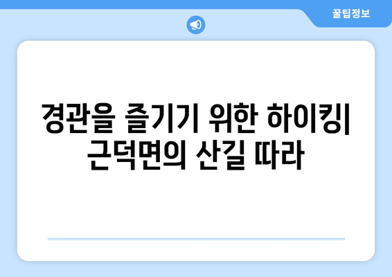 경관을 즐기기 위한 하이킹| 근덕면의 산길 따라