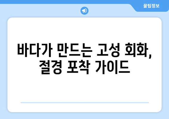 바다가 만드는 고성 회화, 절경 포착 가이드