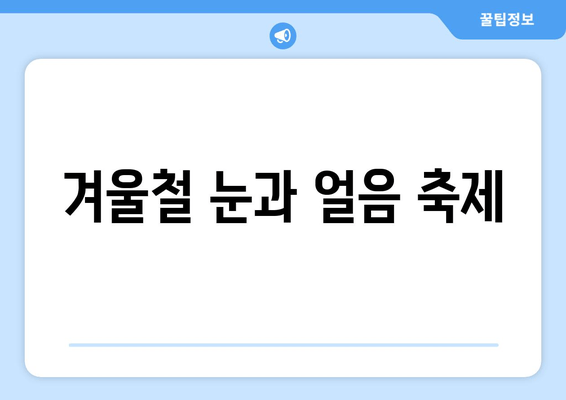 겨울철 눈과 얼음 축제