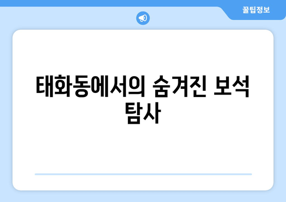 태화동에서의 숨겨진 보석 탐사