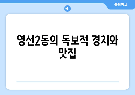 영선2동의 독보적 경치와 맛집