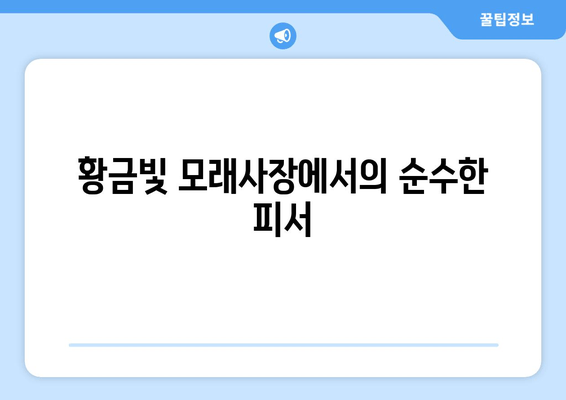 황금빛 모래사장에서의 순수한 피서