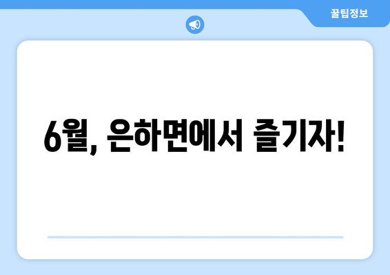 6월, 은하면에서 즐기자!