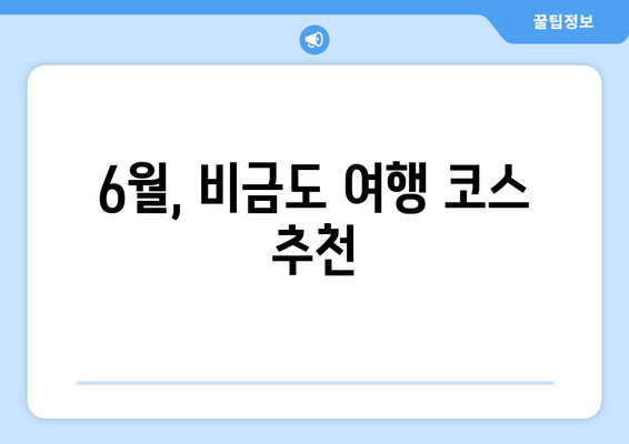 6월, 비금도 여행 코스 추천