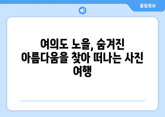 여의도 노을의 황홀경, 숨겨진 아름다움을 찾아 떠나는 여정 | 서울 야경, 풍경 명소, 사진 촬영 명소
