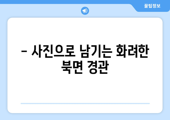 - 사진으로 남기는 화려한 북면 경관