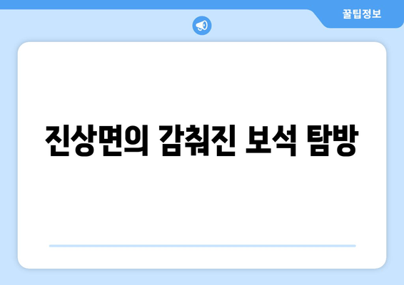 진상면의 감춰진 보석 탐방