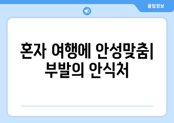 혼자 여행에 안성맞춤| 부발의 안식처