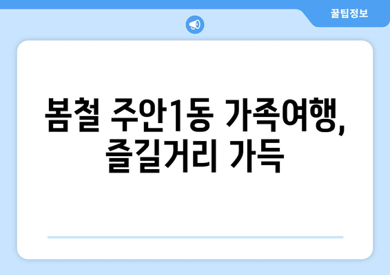 봄철 주안1동 가족여행, 즐길거리 가득