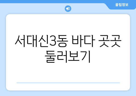 서대신3동 바다 곳곳 둘러보기