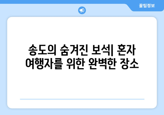 송도의 숨겨진 보석| 혼자 여행자를 위한 완벽한 장소