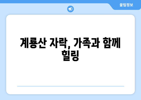 계룡산 자락, 가족과 함께 힐링