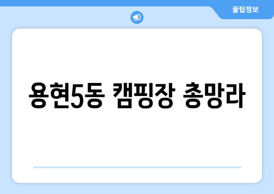 용현5동 캠핑장 총망라