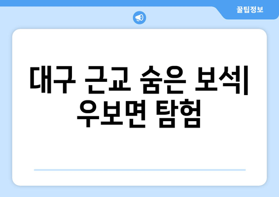 대구 근교 숨은 보석 | 우보면 탐험