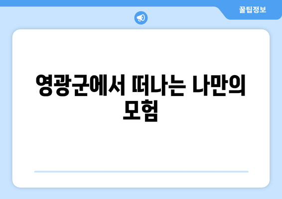 영광군에서 떠나는 나만의 모험