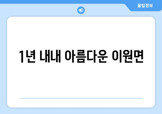 1년 내내 아름다운 이원면