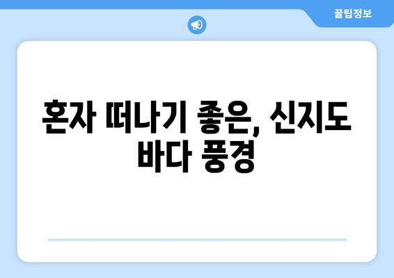 혼자 떠나기 좋은, 신지도 바다 풍경