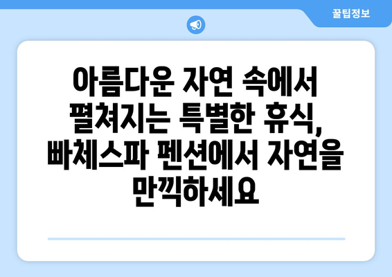 대부도의 고요한 피난처, 빠체스파 펜션에서 힐링하세요 | 스파, 펜션, 휴식, 데이트, 가족여행