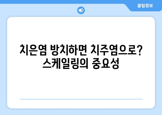 치은염 치료, 스케일링이 왜 필수일까요? | 치은염, 치주염, 잇몸 질환, 스케일링, 치과 치료