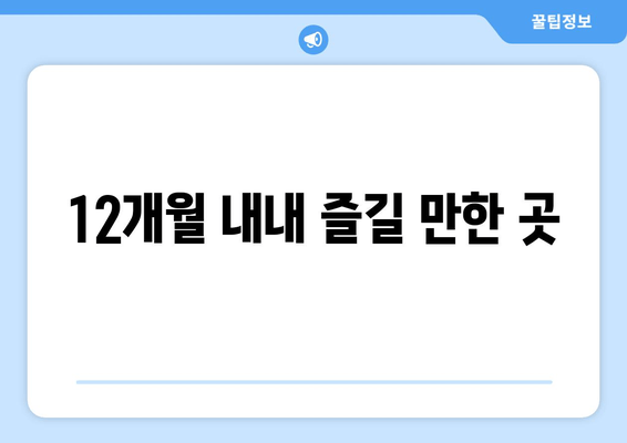 12개월 내내 즐길 만한 곳