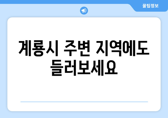 계룡시 주변 지역에도 들러보세요