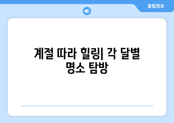 계절 따라 힐링| 각 달별 명소 탐방