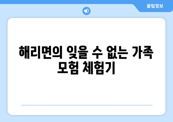 해리면의 잊을 수 없는 가족 모험 체험기