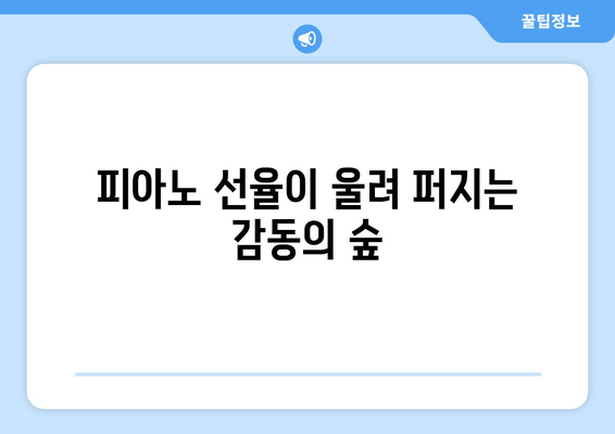 애타게 기다린 감동, 피아노의 숲 극장판 리뷰 | 애니메이션, 감동, 음악, 숲