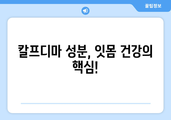 잇몸 내려앉음, 칼프디마 성분이 선사하는 기적 | 잇몸 건강, 치주 질환, 치료법, 효과