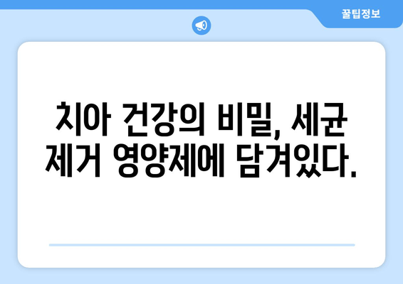 치아 잇몸 건강을 위한 세균 제거 영양제| 핵심 성분과 효과 | 치아 건강, 잇몸 질환 예방, 구강 관리