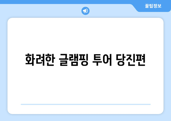 화려한 글램핑 투어 당진편