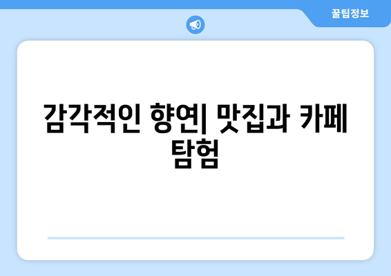 감각적인 향연| 맛집과 카페 탐험