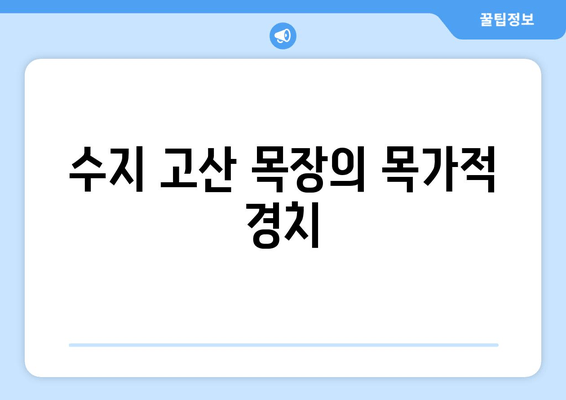 수지 고산 목장의 목가적 경치