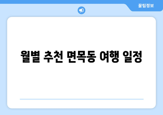 월별 추천 면목동 여행 일정