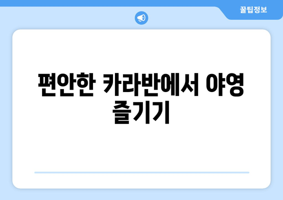 편안한 카라반에서 야영 즐기기