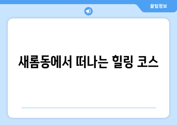 새롬동에서 떠나는 힐링 코스