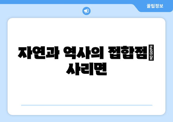 자연과 역사의 접합점| 사리면