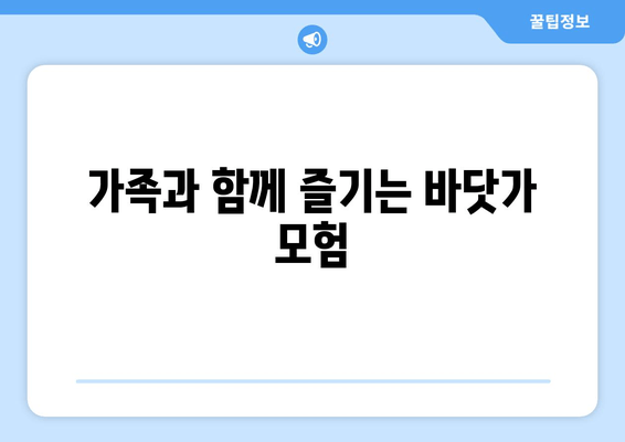 가족과 함께 즐기는 바닷가 모험