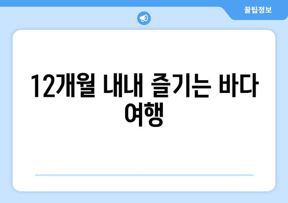 12개월 내내 즐기는 바다 여행