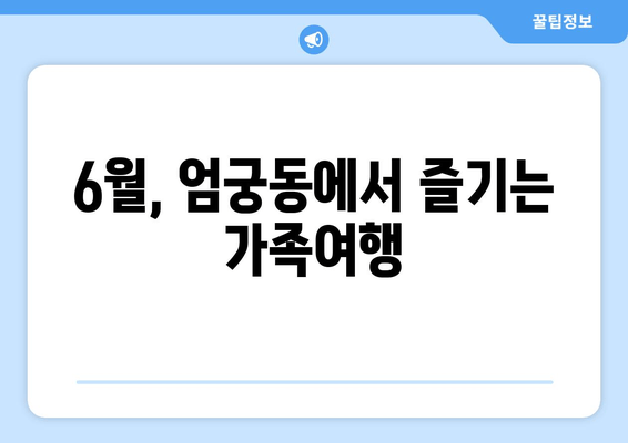 6월, 엄궁동에서 즐기는 가족여행