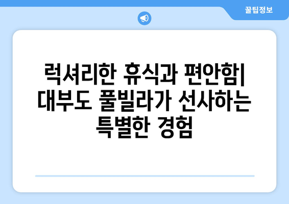 대부도 풀빌라 추천| 프라이빗 수영장과 럭셔리한 휴식을 즐기세요 | 개인 수영장, 풀빌라, 대부도 여행, 가족 여행