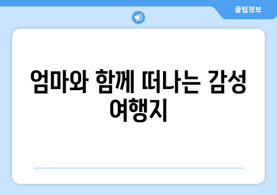 엄마와 함께 떠나는 감성 여행지