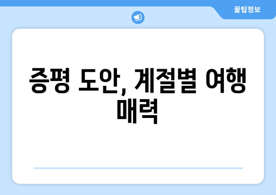 증평 도안, 계절별 여행 매력