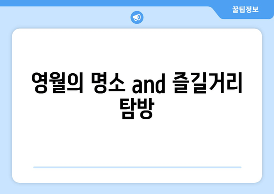 영월의 명소 and 즐길거리 탐방