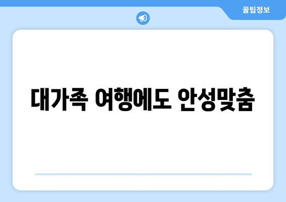 대가족 여행에도 안성맞춤