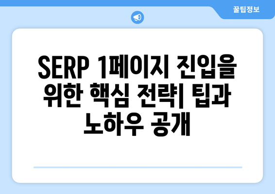 SEO 성공 전략| 실제 경험과 팁으로 알려드리는 SERP 장악 비법 | 검색엔진 최적화 후기 및 팁