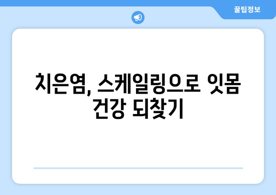 치은염 치료, 스케일링이 왜 필수일까요? | 치은염, 치주염, 잇몸 질환, 스케일링, 치과 치료
