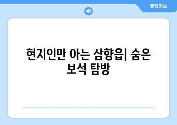 현지인만 아는 삼향읍| 숨은 보석 탐방