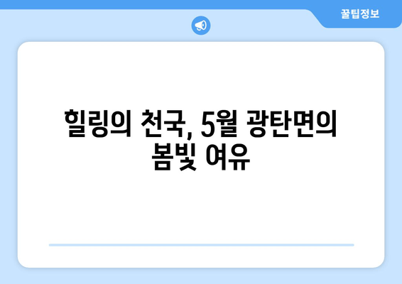 힐링의 천국, 5월 광탄면의 봄빛 여유